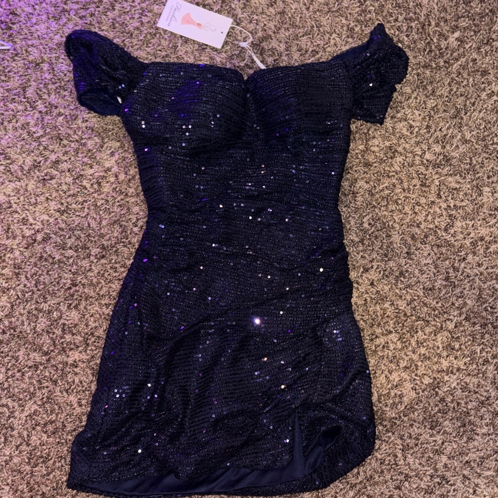 Fashion to Figure Navy Sequin Dress